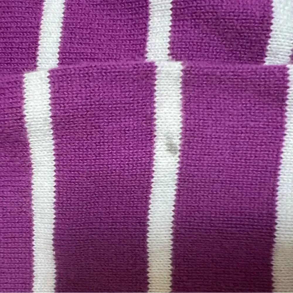 Old Navy Stripe Knit Cardigan Little Girl 5T Purple White EUC